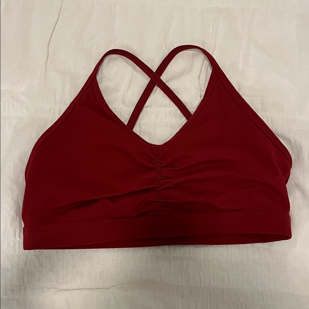 Women's Red Cross-Back Bralette